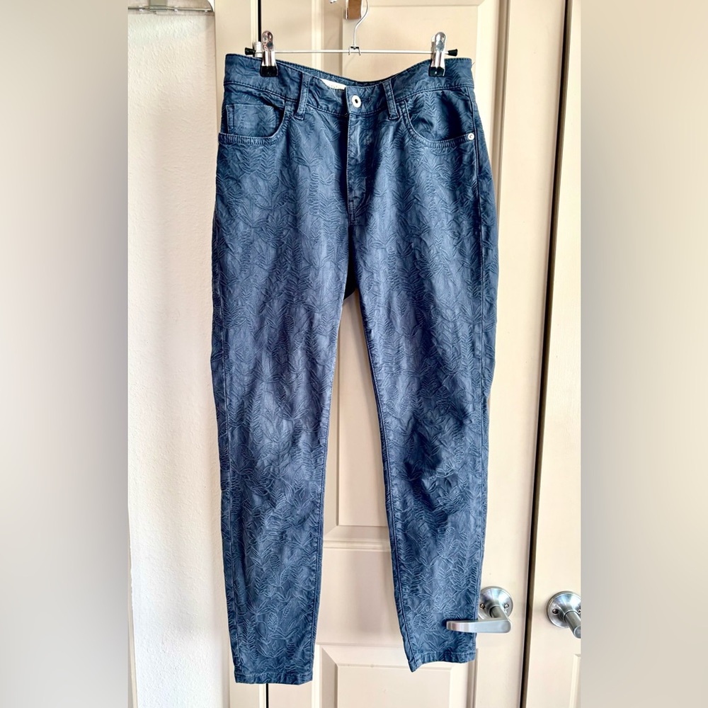 Anthropologie high rise textured skinny jeans